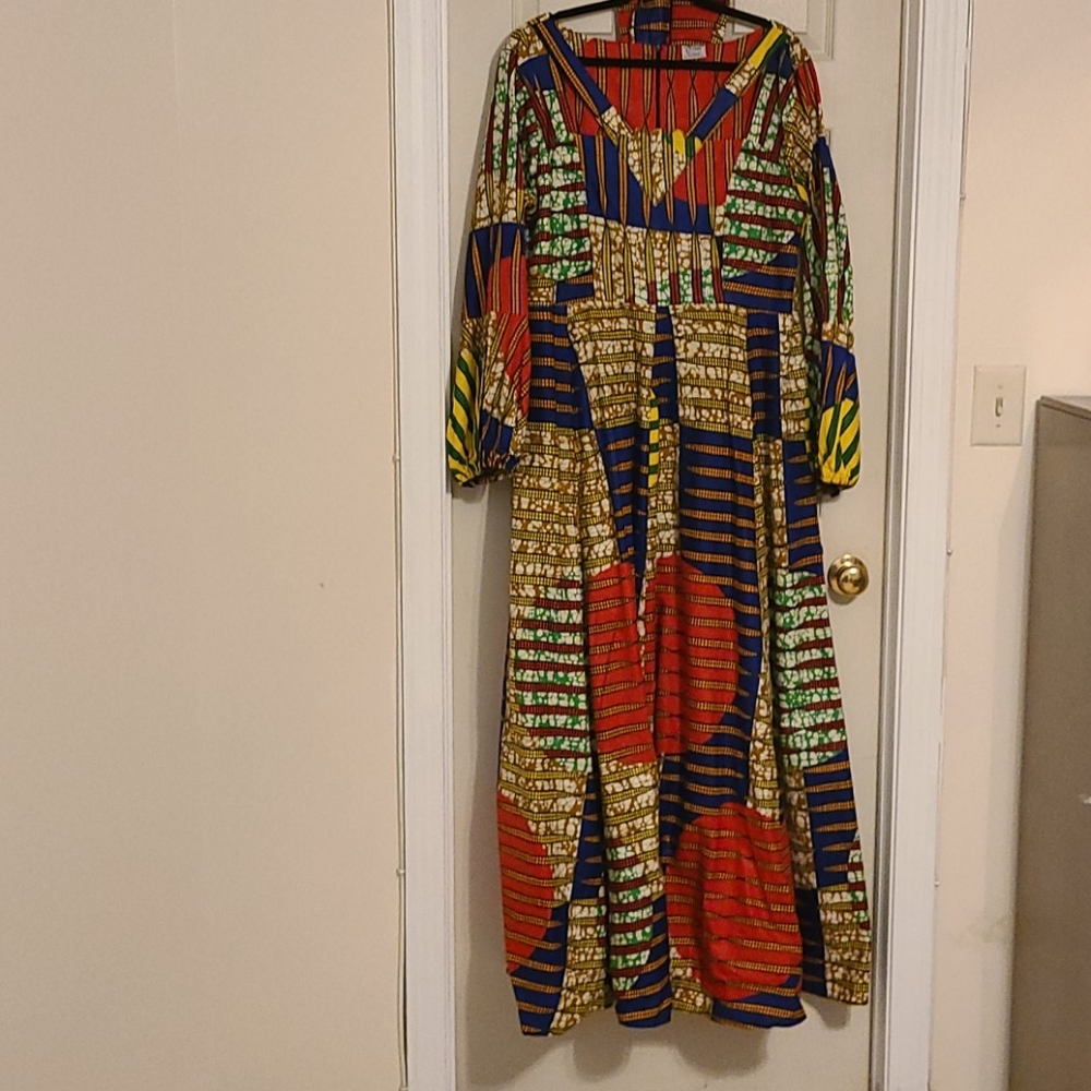 African print dress